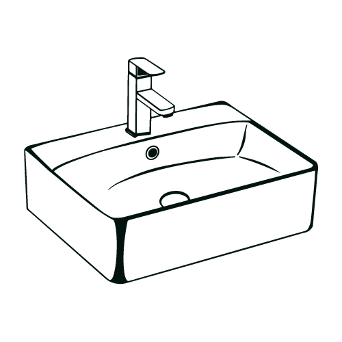 Graphic Showing a Sink Which Should be Utilized for Handwashing Period Panties