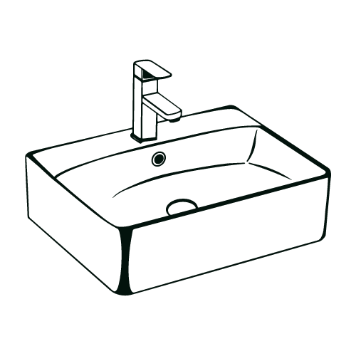 Graphic Showing a Sink Which Should be Utilized for Handwashing Period Panties